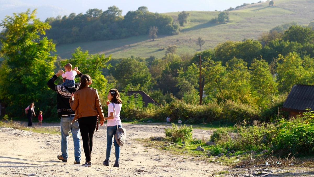 People in Khantsk village, Artsakh, Armenia